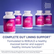 Microbiome Labs MegaMucosa - Amino Acids Supplement with Dairy-Free Immunoglobulins - Gut Health + Immune Support for Women & Men - for Complete Mucosal Support 180 Capsules
