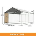 thumbnail image 2 of Dextrus 10'x10' Outdoor Dog Kennel with Metal Dog Gate, Outdoor Dog Enclosure with Roof, Heavy Duty Dog Kennel for Outdoor Backyard Farm, 2 of 10