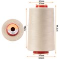thumbnail image 2 of New brothread 4 Large Cones of Polyester Sewing Serger Quilting Thread - 5500Y (5000M) - Cream, 2 of 7