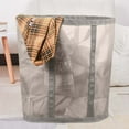 thumbnail image 6 of Matoen Collapsible Laundry Basket Strong Mesh Laundry Hamper for Laundry Foldable Hampers with Side Pocket Reinforced Handles for Bathroom, Kids Room, College Dorm or Travel, Grey, 6 of 9