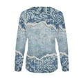 thumbnail image 5 of Sudadera de cuello redondo transpirable cómoda de manga larga con estampado de moda para mujer Fridja  fjkfkj7577, 5 of 5