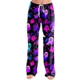 thumbnail image 2 of Pajama Pants Women Halloween Ghost Print Soft Drawstring Stretch Casual Bottoms, 2 of 5