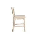 thumbnail image 2 of Wooden Counter Stool with Ladder Back Design and Footrails, Brown, 2 of 4
