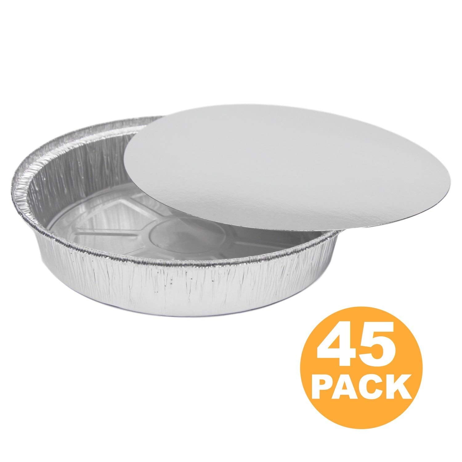Round 9 Inch Disposable Aluminum Foil Pan Take Out Food Containers with