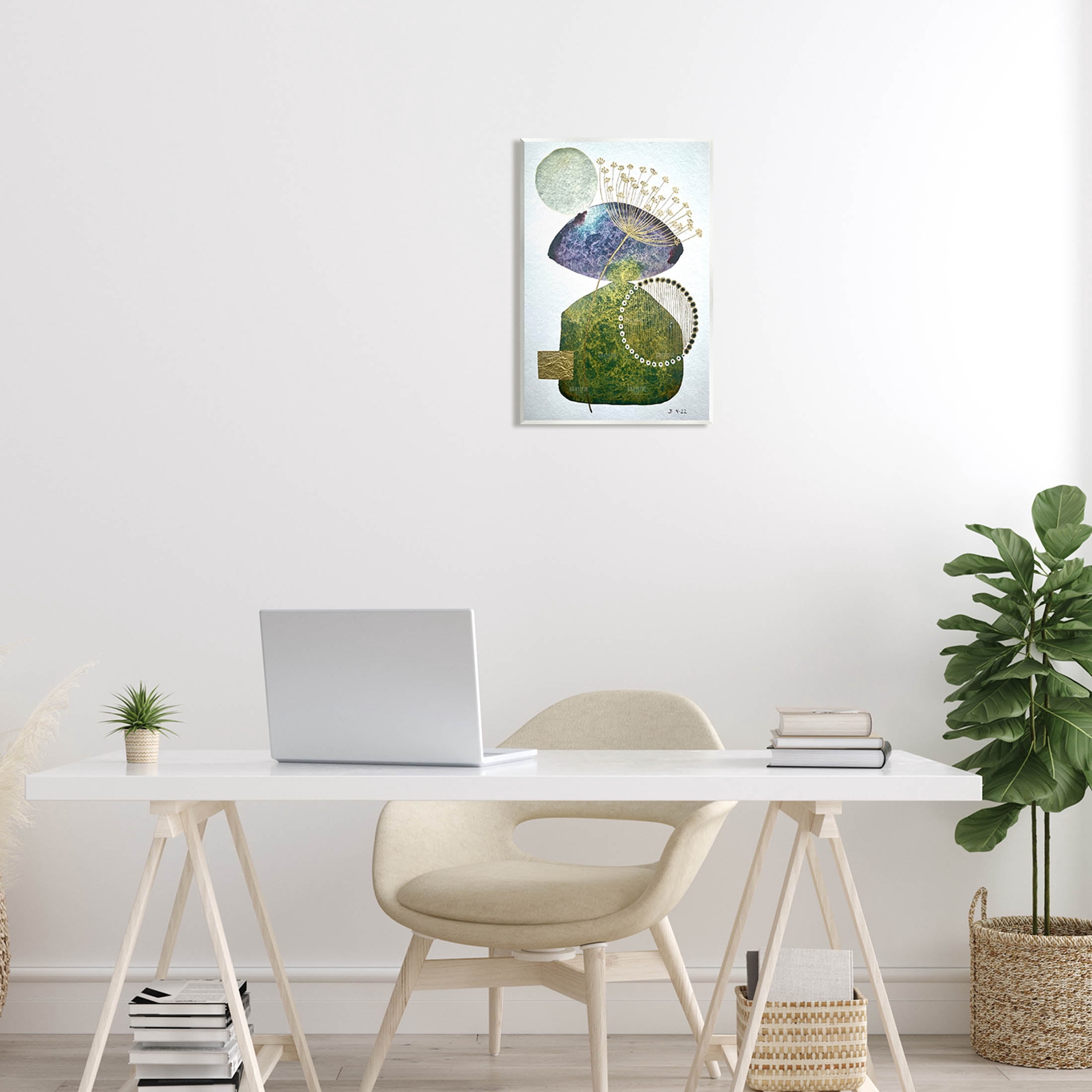 Mossy Botanical Contemporary Nature Abstract Graphic Art Unframed Art Print Wall Art