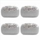 thumbnail image 1 of 4X Monedero Clutch Bolsa de Noche de Diamante Cristal Diamante Plata Corchete Unico Fiesta Nupcial Baile, 1 of 9
