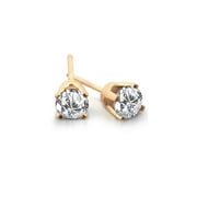 1/4 Carat Diamond Stud Earrings in 14kt Yellow Gold