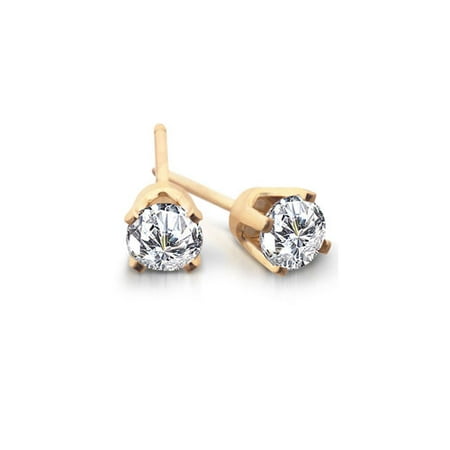 1/4 Carat Diamond Stud Earrings in 14kt Yellow Gold