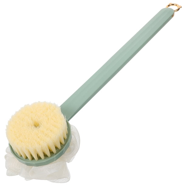Cepillo de baño práctico 2 en 1, cepillo de ducha, cepillo de masaje para limpieza corporal