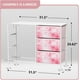 thumbnail image 3 of Songqin Dresser with 6 Drawers Fabric Storage Tower Organizer – Steel Frame, Wood Top, Easy Pull Bins for Bedroom, Closet, Hallway, Office-Pink Tie Dye, 3 of 12