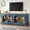 Blue+MDF+Primary Living Space, variant on LHYY Farmhouse TV Stand with Semi-Arched Glass Doors for TVs Up to 70",Elegant Two-Tone Media Console with Adjustable Shelves,Wood Grain Sideboard with Cable Management for Living Room