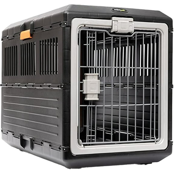 Mirapet USA Pet Carrier & Crate 22" - Premium Collapsible Design for Cats and Dogs - Portable Kennel for Small Pets - Indoor/Outdoor - 360-Degree Ventilation & Hard Plastic