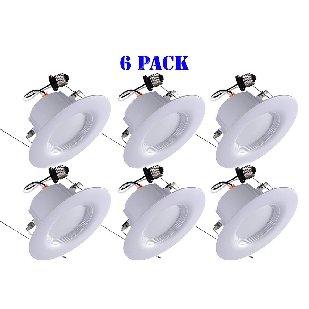 6 Pieces SLANG LED Modern Dimmable Retrofit Recessed Lighting Kit