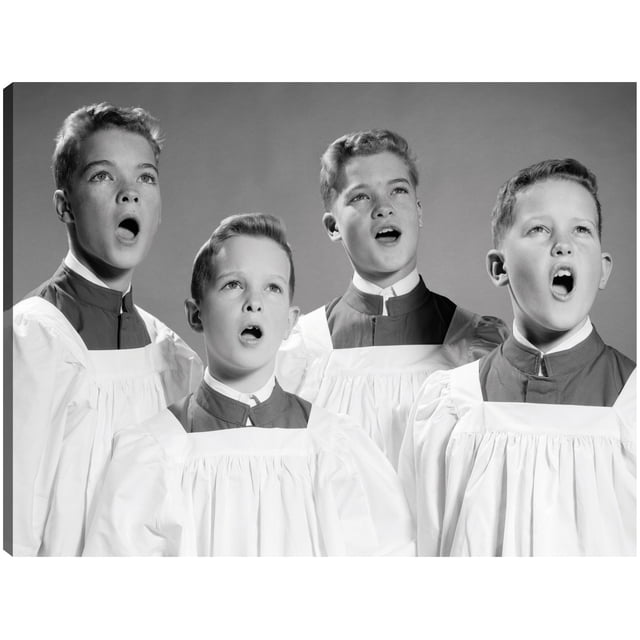 Cuadro Decorativo - Chicos del coro de la vendimia Jr Impresión en canvas, estrechado.