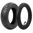 thumbnail image 1 of 10x2.5 Inch Tire Inner Tube Set 2.50 Pneumatic Tyre Inner Tube 45° Valve for 10inch Electric Scooter,1 *Tire+1* Inner Tube,Black, 1 of 8