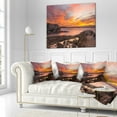 thumbnail image 2 of Designart Sunset Sky Panoramic Sydney View - Seashore Throw Pillow - 16x16, 2 of 4
