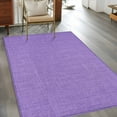 thumbnail image 4 of Purple 2.7x5 Area Rugs, Farmhouse Burlap Solid Purple Color Modern Linen Texture Non-Skid Rubber Backing Large Rectangle Rugs - Living Room Bedroom Home Office, Indoor Floor Mat Carpets Washable Rug, 4 of 9