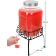 thumbnail image 4 of Dispensador de Bebidas Frescas, Vitrolero Estilo Mason Jar Forma Cuadrada con Base de Acero, Capacidad 3.8 Litros, 4 of 6