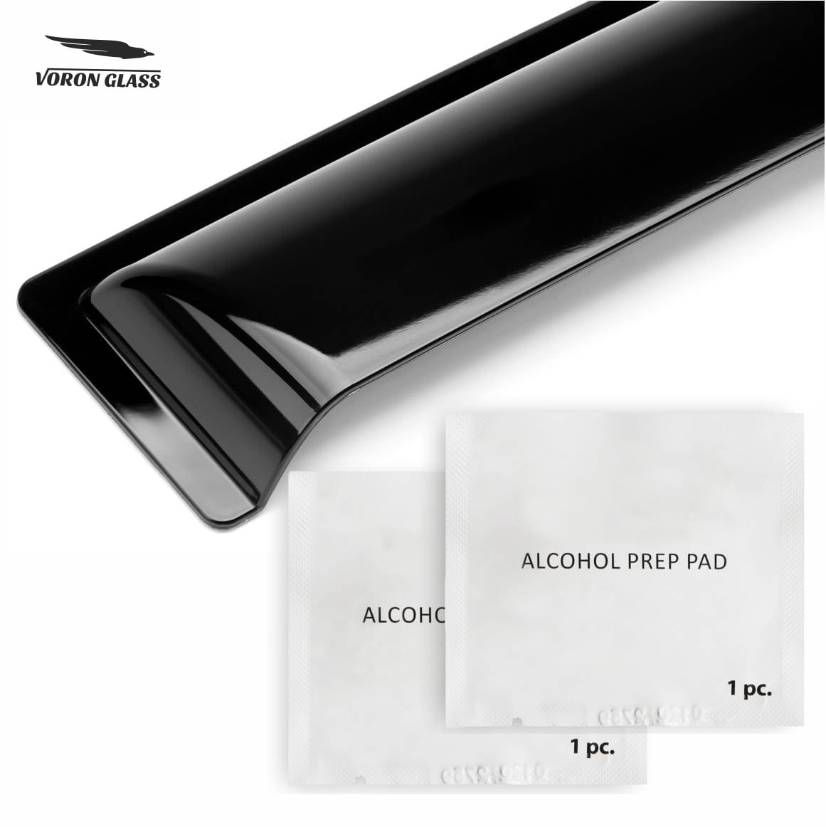 Voron Glass Tape-on Extra Durable Rain Guards for Jeep Cherokee 2014-2023, Window Deflectors, Vent Window Visors, 4 Pieces - 100854