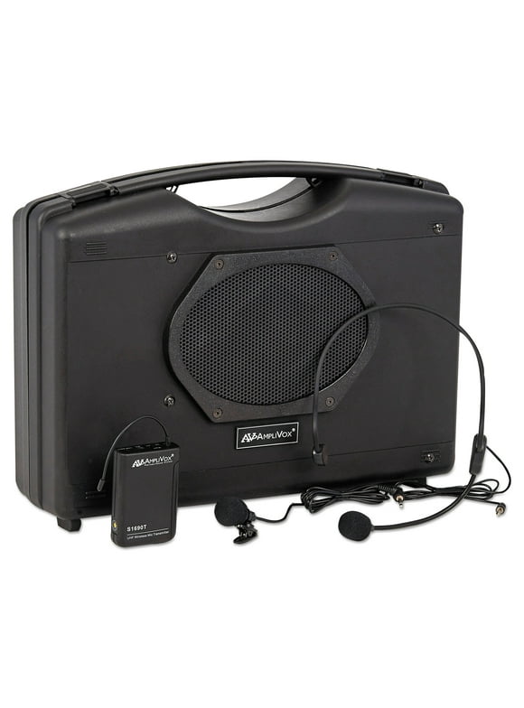 Amplivox Portable Sound Sys. Bluetoth Audio Portable Buddy With Mic, 50w, Black