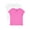 TROPICAL PINK/VIVID WHITE, variant on Girls Short Sleeve Kid Tough V-Neck Tee, Sizes 4-18 & Plus