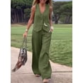 thumbnail image 3 of ZANZEA-Conjunto de 2 piezas para mujer, chaleco elegante sin mangas con cuello en V, camisetas sin mangas, pantalones de moda, trajes de gran tamaño, 3 of 5