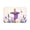 Color 2, variant on FJPT Non Slip Flannel Polyester Floor Mat With Christian Cross Lavender And Daisy Design For Bathroom Kitchen Bedroom Decor 31.5x19.7 inch