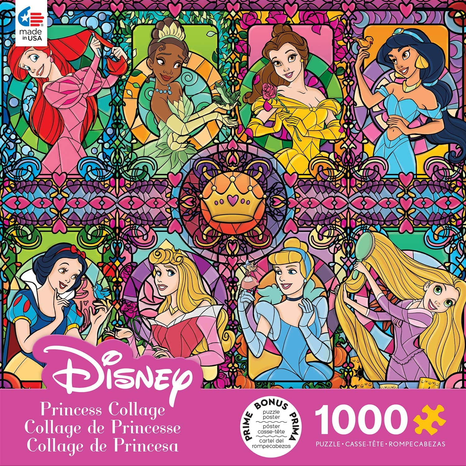 Puzzle 1000 pièces panoramique : Disney : Princesses Disney