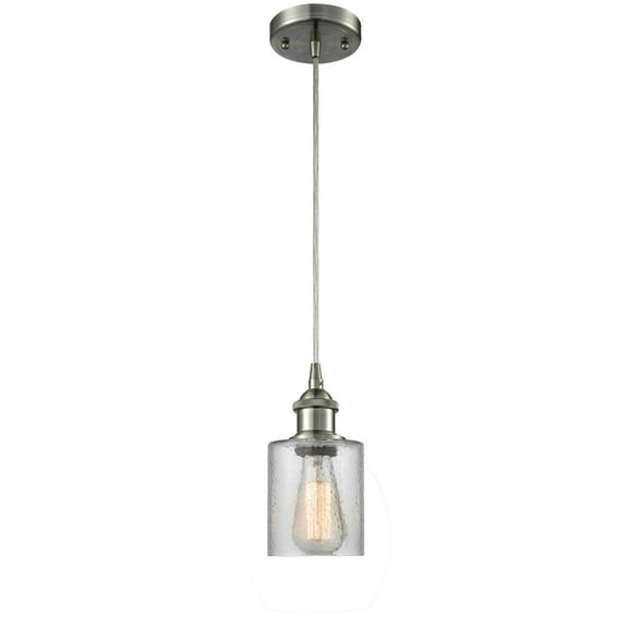 Innovations 1-LT LED Cobbleskill 5" Mini Pendant - Brushed Satin Nickel - 516-1P-SN-G112-LED