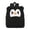 Black, variant on GobdXE Back To School Unisex Student Solid Corduroy 3D Ear Penguin Mini Backpack Embroidery Face Front Pocket Lightweight Daypack Size:One Size