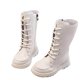 thumbnail image 2 of Zapatos para niñas,Botas de niñas,Cremallera de invierno encaje botas de equitación cuero falso tamaño 11.5 niñas, 2 of 9