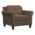 thumbnail image 1 of Bowery Hill Tufted Back Transitional Polyester Microfiber Chair in Brown, 1 of 10