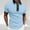 Light Blue, variant on Men's Short Sleeve Polo Shirts Quarter-Zip Color Blocked Blouse Summer Casual Slim Fit Pullover
