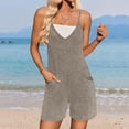 thumbnail image 2 of QATAINLAV Women's Maternity Sleeveless Rompers Summer Casual Spaghetti Strap Ribbed Knit Shorts Overalls Loose V Neck Wide Leg Onesie Shorts with Pockets Khaki XXL Ofertas de Hoy en Liquidación, 2 of 9
