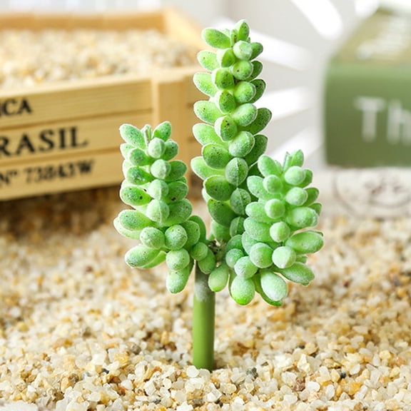 Mini Artificial Succulent Flocked Simulation Plant Fake Cactus Lotus Landscape Decorative Ornaments Home Garden Decor