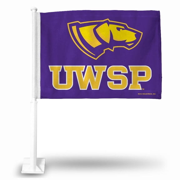 Wisconsin Stevens Point NCAA Pointers 14x19 Double Sided Window Mount Car Flag