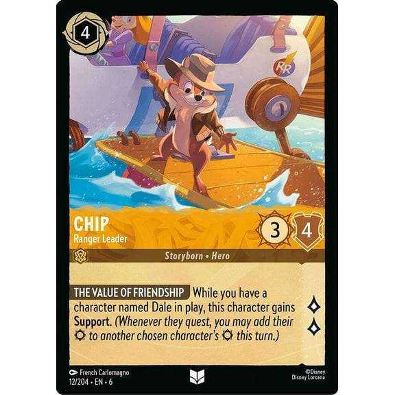 Disney Lorcana Azurite Sea Uncommon Chip - Ranger Leader #12