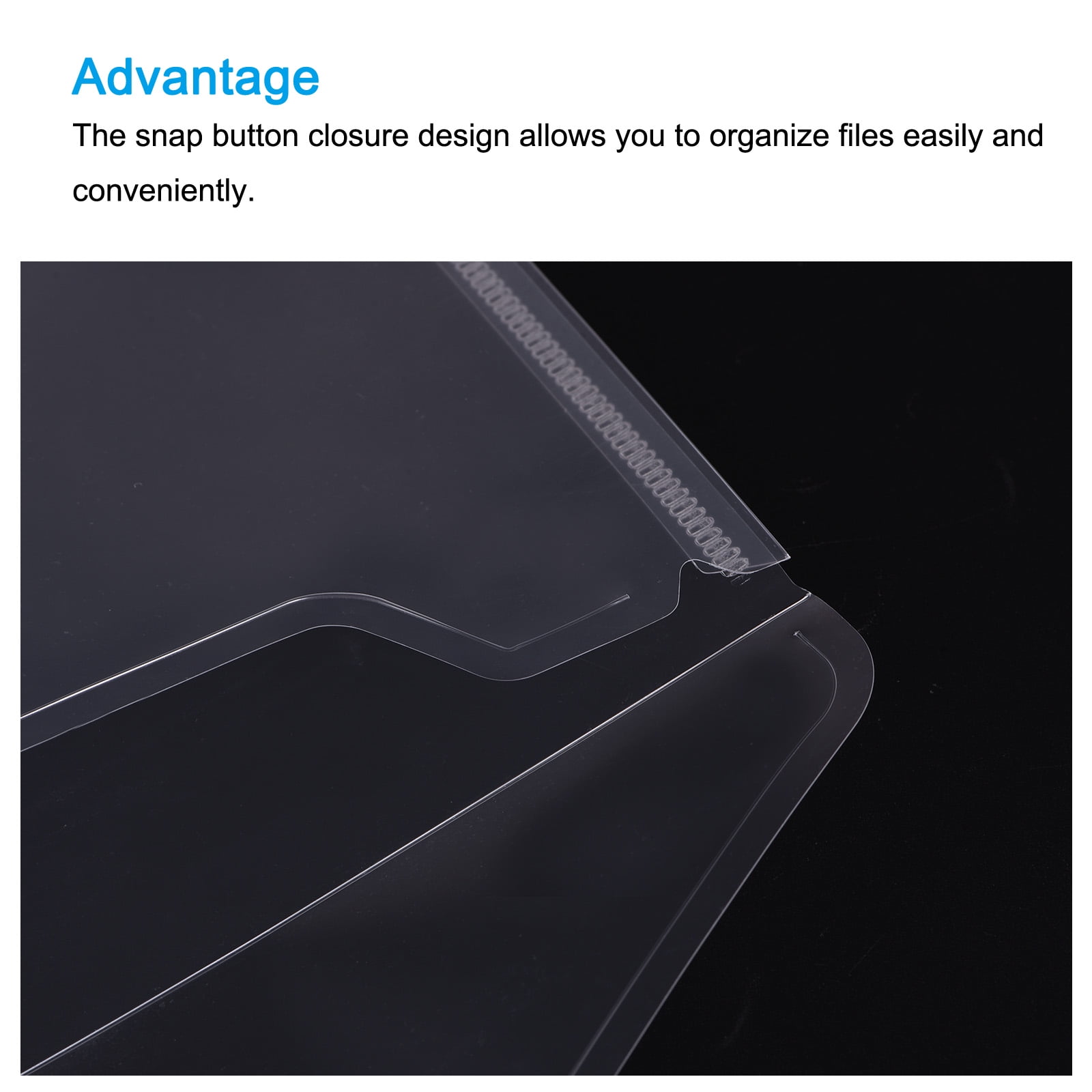 Unique Bargains File Folder Plastic Envelopes Document Organizer Clear