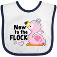 thumbnail image 3 of Inktastic New to the Flock Cute Baby Flamingo Boys or Girls Baby Bib, 3 of 4