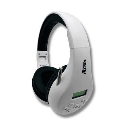 Things Audio Portable Personal FM Radio Headphones Pull-Out Antenna for Great Reception Walking Jogging Relaxing School Talk Radio - Powered by 2AA Batteries (Not Included) - White & Black
