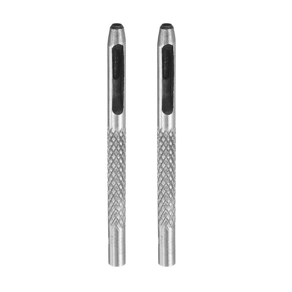 Uxcell 2pcs Leather Round Hole Punch, 3mm Hollow Hole Puncher Cutter Carbon Steel Tool