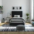 DHP Janford Upholstered Bed, Black Faux Leather, Twin