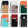 thumbnail image 2 of For iPhone 16 Cute Animal Pattern Wallet Case,Color Matching Premium PU Leather Shockproof Magnetic Flip Kickstand Credit Card Slots Slim Phone Case with Wrist Strap, Gray, 2 of 10