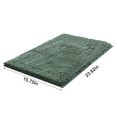 thumbnail image 2 of Hgallory Polyester Thick Floor Mats for Bedroom Living Room, Non-Slip Floor Rugs for Entrance Sofa side, Luxurious Home Decor Solid Color Floor Carpet Doormat, 16"x24", 1 Pack, Green, Rectangle, 2 of 9