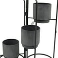 thumbnail image 3 of Benjara 3 Tier Round Shape Foldable Metal Planter with Tubular Frame, Black, 3 of 5
