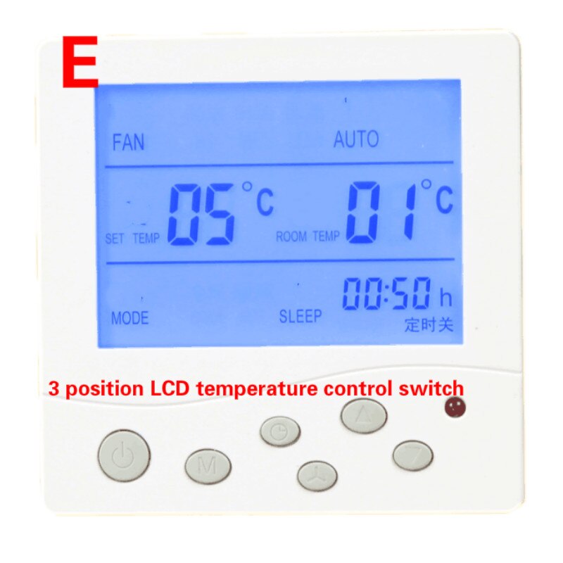 LCD temperature control switch 5 position intelligent controller switch