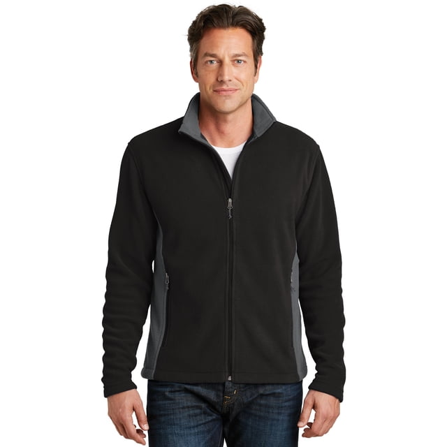 Port Authority ® Colorblock Value Fleece Jacket. F216 S Black/ Battleship Grey