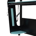 thumbnail image 4 of Mirightone Full over Full Gaming Bunk Bed with Desk and Charging, Wood Gamer Bunk Bed with Storage and LED Light for Adults Teens, Cloud Blue+Black, 4 of 8