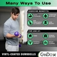 thumbnail image 2 of Economy vinyl-coated iron dumbbell, 10 pc set w/wall rack (2 ea: 1-5 lb), 2 of 5