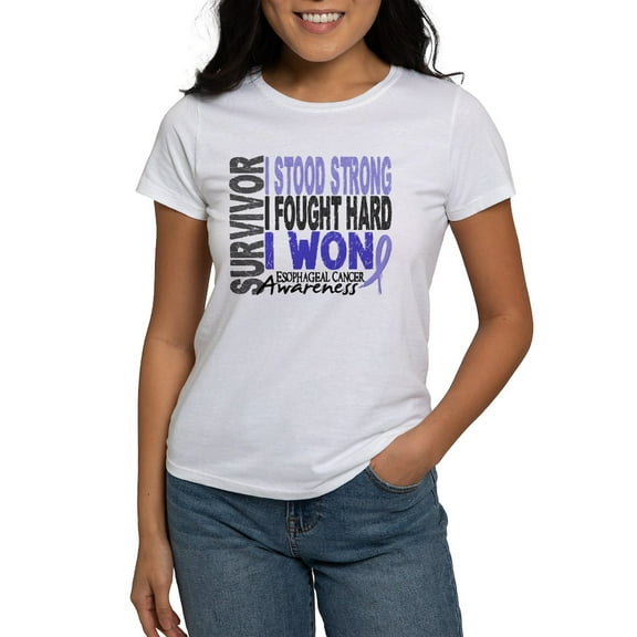 CafePress - Survivor 4 Esophageal Cancer Shirts And Gifts Wome - Women's Classic T-Shirt